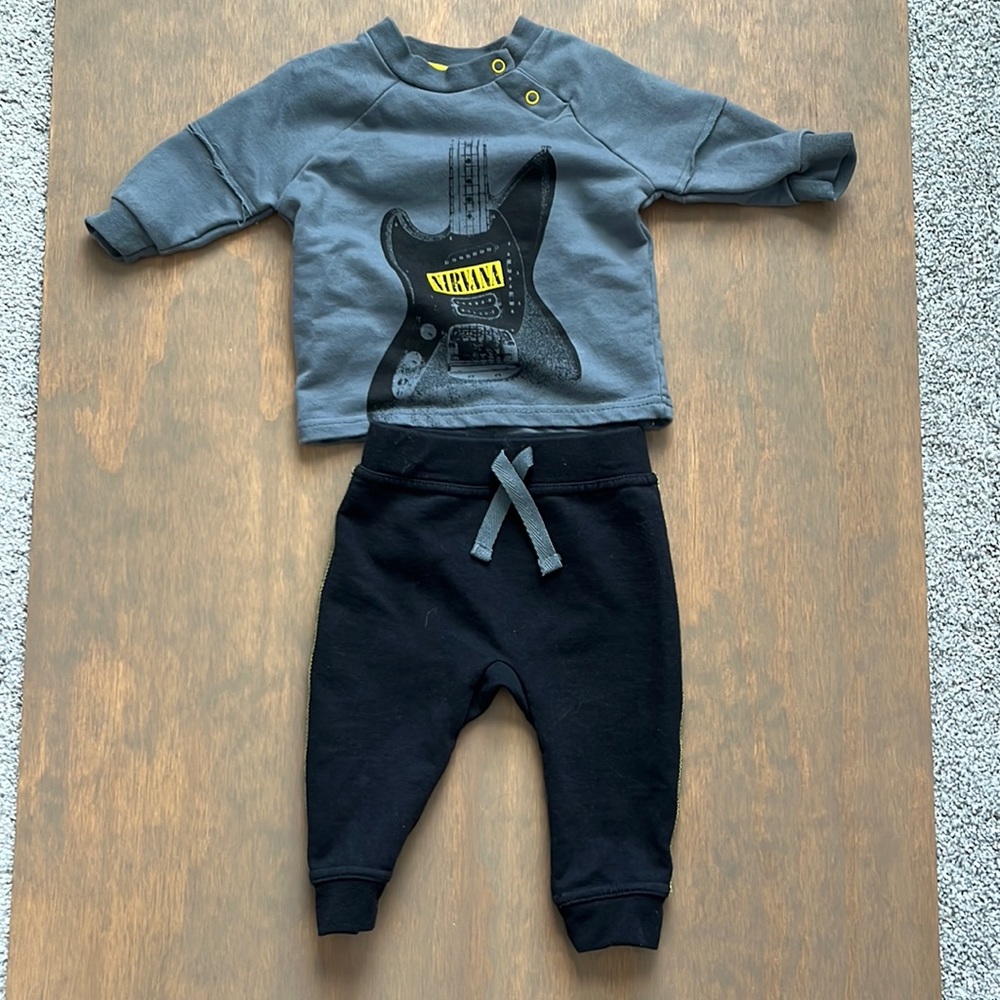 Baby Nirvana matching sweatshirt and pants